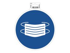 Exacompta - Pictogramme - masque obligatoire - 200 x 200 mm - bleu