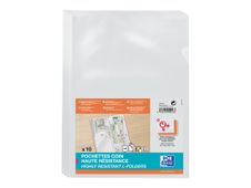 Oxford - 10 Pochettes coin - A4 - pour 25 feuilles - 15/100 - incolore