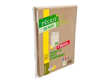 GPV Green - 50 Pochettes Enveloppes + 10 gratuites C4 229 x 324 mm - 90 gr - sans fenêtre - kraft - bande adhésive
