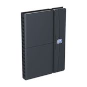 Agenda à élastique Office - 1 semaine sur 2 pages - 10 x 15 cm - gris/noir - Oxford