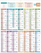 Calendrier bancaire année civile BOUCHUT "Carte de France" 43 x 55 cm Pefc 70 %
