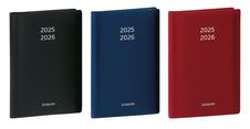 Agenda de poche PVC Seta - 1 semaine sur 2 pages - 9 x 16 cm - 3 couleurs disponibles - Brepols