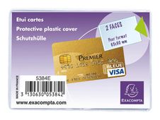 Exacompta - Pochette de protection - 65 x 95 mm - translucide incolore