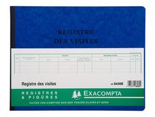 Exacompta - Registre des visites - 25 x 32 cm - 80 pages