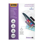Fellowes - 25 pochettes de plastification A5 (154 x 216 mm) - 80 microns - brillantes 