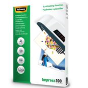 Fellowes Laminating Pouches Impress 100 Micron - 100 micras - paquete de 100 - glosario - transparente - A3 (297 x 420 mm) bolsas para laminación