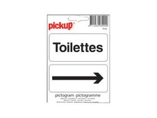 Pickup - Pictogramme - Toilettes + flèche - 100 x 100 mm