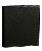 Agenda Club Executif avec répertoire - 1 semaine sur 2 pages - 16 x 16 cm - noir - Quo Vadis