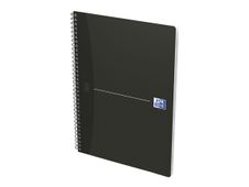 Oxford Office Smart - Cahier à spirale A4 (21x29,7 cm) - 180 pages - petits carreaux (5x5 mm) - noir