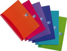 Oxford Office MyColours - Cahier polypro à spirale - A5 - 180 pages - petits carreaux (5x5 mm) - disponible dans différentes couleurs