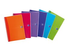 Oxford Office My Colours - Cahier polypro à spirale - A4 (21x29,7 cm) - 100 pages - petits carreaux (5x5 mm) - disponible dans différentes couleurs