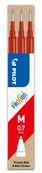 Pilot FriXion Ball - Relleno - rojo - 0.7 mm - fino (paquete de 3) - para FriXion Ball