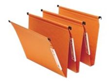 Fast Standard - 25 Dossiers suspendus pour armoires - orange - fond 15 mm