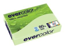Clairefontaine Evercolor - Papier couleur recyclé - A4 (210 x 297 mm) - 80g/m² - Ramette de 500 feuilles - vert