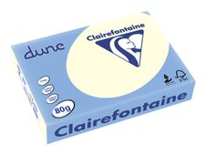 Clairefontaine Dune - Papier couleur - A4 (210 x 297 mm) - 80g/m² - Ramette de 500 feuilles - ivoire