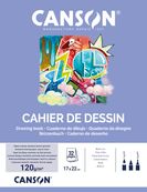 Canson - Cahier à dessin 17 x 22 cm - 32 pages - 120g - blanc