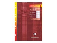 Clairefontaine - copies doubles - 200 pages - A4 - petits carreaux (5x5 mm) avec marge - perforées
