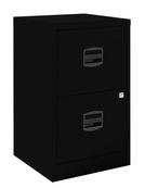 Classeur métallique monobloc - 2 tiroirs - H67 x L41 x P40 cm - noir