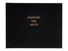 Exacompta - Registre des décès pour les hôpitaux, établissements sociaux - 24 x 32 cm