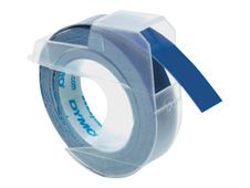 Dymo - Ruban d'étiquettes auto-adhésives 3D - 3 rouleaux (9 mm x 3 m) - fond bleu brillant