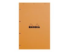 Rhodia Basics - Bloc notes - A4 - 160 pages - grands carreaux - 80g - orange