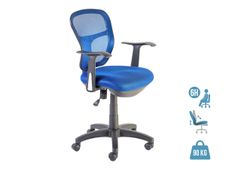 Fauteuil de bureau PHOENIX - accoudoirs fixes - Bleu