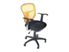 Fauteuil de bureau - accoudoirs fixes - jaune orange - PHOENIX