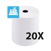 Exacompta - 20 Bobines thermiques - rouleaux caisses - 80 x 70 x 12 mm - sans Bisphénol A - 72 m