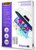 Fellowes - Kit de démarrage assortiment de pochettes de plastification - 80 Microns