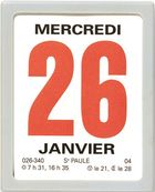 Oberthur Classique - Ephéméride gris - 7,6 x 9,5 cm