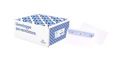 La Couronne - 500 Enveloppes DL 110 x 220 mm - 90 gr - sans fenêtre - blanc - bande auto-adhésive - Ouverture facile