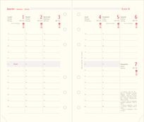 Oberthur 17 - Recharge pour organiseur - 1 semaine sur 2 pages à la verticale - 10 x 17 cm