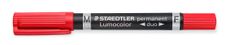 STAEDTLER LUMOCOLOR Duo - Marqueur permanent - double pointe fine et moyenne - rouge