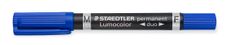 STAEDTLER LUMOCOLOR Duo - Marqueur permanent - double pointe fine et moyenne - bleu