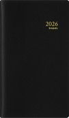 Agenda de poche Genova Breplan - 1 semaine sur 2 pages - 9 x 16 cm - noir - Brepols