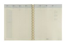 Agenda spiralé Ferrara Omega 27 - 1 semaine sur 2 pages - 21 x 27 cm - noir - Brepols