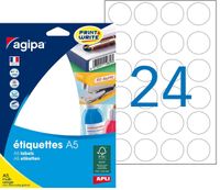 Apli Agipa - Etui A5 - 384 Pastilles adhésives - blanches multi-usages - diamètre 30 mm - réf 101354