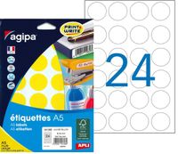 Apli Agipa - Etui A5 - 240 Pastilles adhésives - jaune multi-usages - diamètre 30 mm - réf 101358