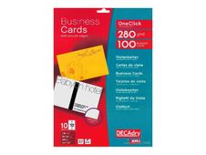 Apli DECAdry - Papier pour 100 cartes de visite 85 x 54 mm - 280 g/m² - 10 feuilles
