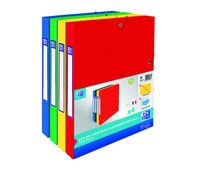 Oxford Top File - 4 boîtes de classement en carte lustrée - dos 25 mm - coloris assortis