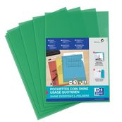 SHINE - 10 Pochettes coin - A4 - pour 25 feuilles - 12/100 - vert cristal