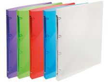 Exacompta Crystal - Classeur souple à anneaux - Dos 20 mm - A4 - pour 100 feuilles - disponible dans différentes couleurs