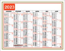 Oberthur Classique - Calendrier 6 mois par face - 40,5 x 52 cm