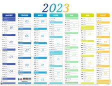 Oberthur Nuance - Calendrier 7 mois par face - 41 x 57 cm