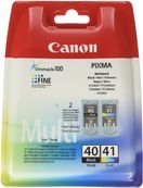 Canon PG-40/CL-41 - Pack de 2 - noir, couleur (cyan, magenta, jaune) - cartouche d'encre originale