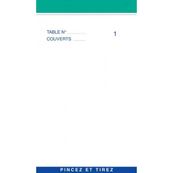 ELVE - 10 Blocs maître d'hôtel - 75 x 150 mm - en triple - numéroté