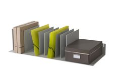 Trieur pour classeurs et documents - 10 séparateurs amovibles - L 85 cm - gris