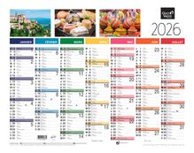 Quo Vadis - Calendrier Fantaisie 7 mois par face - 43 x 33,5 cm - Tradition