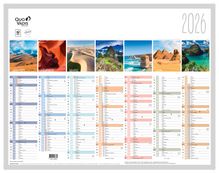 Quo Vadis - Calendrier Fantaisie 7 mois par face - 43 x 33,5 cm - Terre