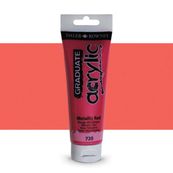 Daler-Rowney Graduate - Peinture acrylique - rouge métallique - 120 ml